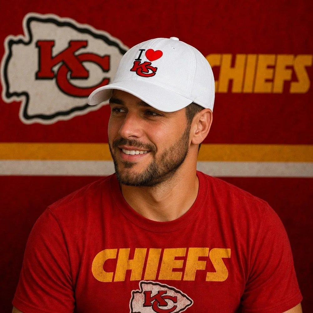 Kansas City Chiefs‎ Men White cap Design with 